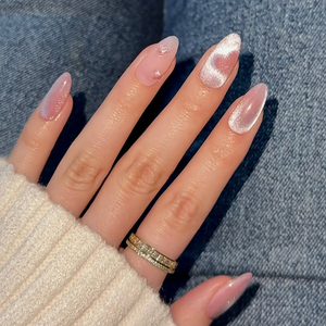 <span class=keywords><strong>Uñas</strong></span> postizas de lujo de alta calidad al por mayor Gel suave de almendra corta personalizado <span class=keywords><strong>San</strong></span> Valentín corazón rojo ojo de gato prensa de primavera en las <span class=keywords><strong>uñas</strong></span> - Product Image 3