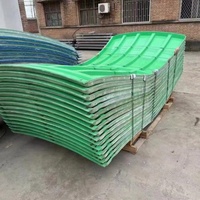 Couverture en fibre de verre cintrée, résistante aux UV et à la corrosion, sur mesure en PRV pour projets écologiques de traitement des eaux usées en extérieur