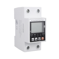 Dispositif de relais intelligent WiFi TUYA 2P63A, interrupteur-disjoncteur monophasé, protection contre les fuites à la terre, protection contre les surtensions, compteur kWh, mesure de la puissance, Smart Life