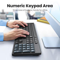 UGREEN KU004 Wireless Keyboard 2.4GHz 104 Keys Layout for Laptop Desktop Windows Mac OS PC Accessories English Keycaps