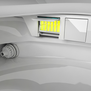 WC intelligent monobloc avec chasse d'eau automatique par capteur, siège chauffant, télécommande et siphon en S - Product Image 5