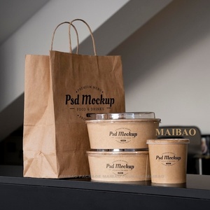 Bolsa <span class=keywords><strong>de</strong></span> papel Kraft SOS ecológica <span class=keywords><strong>de</strong></span> alta calidad, <span class=keywords><strong>precio</strong></span> <span class=keywords><strong>de</strong></span> fábrica, paquete para llevar biodegradable para uso en ensaladas <span class=keywords><strong>de</strong></span> supermercado - Product Image 6