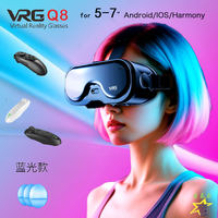 VRG Q8 Headset VR gaya baru untuk 3D video VR game kotak realitas Virtual kacamata VR pengalaman memukau VRG VR Headset