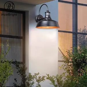 Outside Farmhouse Style Light Gooseneck Barn Light Intelligent Sensor LED Lamp Wall Lighting For Patio Garden Outside