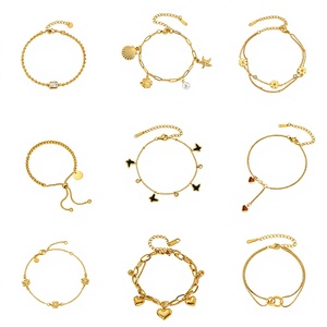 Pulsera de Acero Inoxidable con Forma de Corazón, Chapada en Titanio al Vacío PVD, de Alta Gama, para Verano - Product Image 1