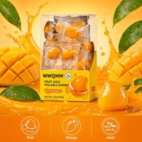 Bonbons gélifiés à la mangue pelables, faits avec du vrai jus de mangue, à étirer, à manger, confiserie fruitée juteuse