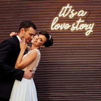 Neonawall - C'est une histoire d'amour - Lumière néon décorative pour mariage, anniversaire, décoration murale, enseigne néon pour la maison, le bar, l'hôtel