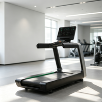 Cinta de correr comercial con motor de CA, pantalla LED, inclinación eléctrica automática, carga inalámbrica, resistente, para gimnasio, 1-20 km/h