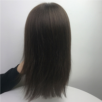 Perruques en cheveux humains entièrement nouées à la main, avec dentelle frontale, sans colle, base mono de qualité médicale, dessus en monofilament, partie libre, pour l'alopécie