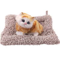 Peluche personnalisée chat endormi réaliste en tissu Mudbray 300g, jouet en peluche pour tous les âges