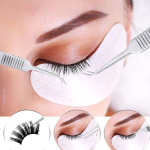 Pince à cils isolante à pointe inclinée en acier inoxydable, applicateur personnalisable pour extensions de cils, outil de beauté, prix de gros - Product Image 6