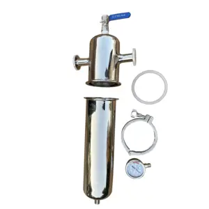 Sanitary Gas Filtration Air Stream Stainless Steel 316L Filter Housing