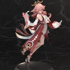 Figuras de Hot Populaire Genshin Impact Gan <span class=keywords><strong>Yu</strong></span> Yae Miko Kamisato Ayaka Zhong Li Kawaii Jeu Personnage Recueillir des figurines d'anime - Product Image 4