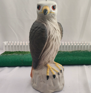 Décoys d'oiseaux en matériau PE moulé par soufflage pour jardin, décorations de jardin, effaroucheurs d'oiseaux, hiboux avec tête rotative, fausses aigles pour jardin - Product Image 3