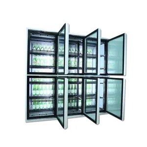 Изготовленный на заказ шкаф для винных напитков морозильник алюминиевая рамка светодиодное освещение стеклянная дверь