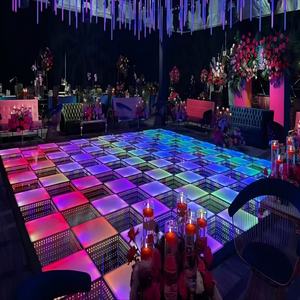 אירוע חכירה דיסק נייד dj מסיבת rgb הריקודים אור 3D מראה 3D הוביל ריצפה רצפה אור - Product Image 3