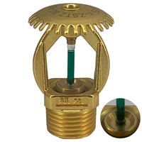 Sprinkler incendie en laiton avec ampoule en verre de 5 mm à réponse standard de 1/2 pouce