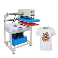 Nouvelle presse à chaud pneumatique à glissière automatique, entièrement automatique, double station, pour l'impression de logos personnalisés sur vêtements, Zhongdi