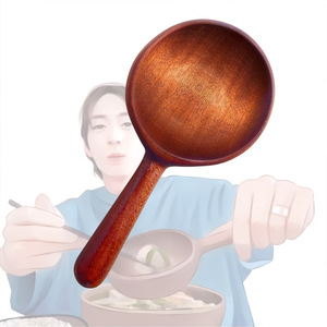 Wooden <b>Serving</b> <b>Spoon</b> Extra Large For Noodles Soup Korean Style Durable Handheld Cooking <b>Spoon</b> - Product Image 1