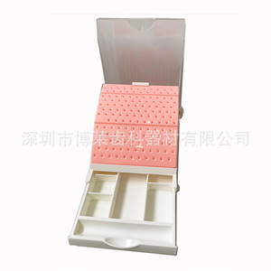 142-Hole Drawer-Type Dental Bur Sterilization <b>Box</b> Colored Plastic with Metal <b>Material</b> for High and Low Handpiece Bur <b>Storage</b> - Product Image 2