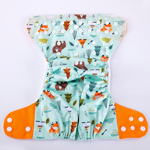 Couches Lavables Bébé OEM Motif Oursons Taille Unique Ajustables et Réutilisables avec <span class=keywords><strong>Insert</strong></span> pour Filles et Garçons - Product Image 3