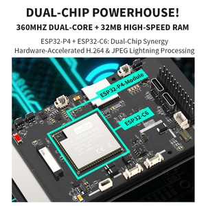 Kit HMI ESP32-P4 4,3 pouces 480×800 |   Carte IA RISC-V Wi-Fi 6 (ESP32-C6) avec caméra OV5647, écran tactile capacitif et boîtier W861 - Product Image 4