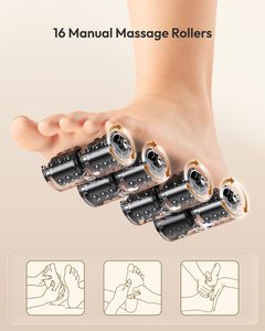 เครื่องนวดเท้าแบบพับได้พร้อมระบบ<span class=keywords><strong>ส</strong></span>ั่นสะเทือน ฮีตเตอร์ รีโมท และตัวตั้งเวลา - ลูกกลิ้ง 16 ลูก - Product Image 3