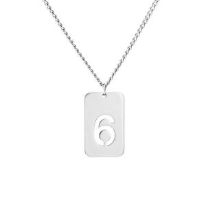 Dropshipping Gift HA Chaîne de chandail hip-hop pour hommes Pendentif <span class=keywords><strong>militaire</strong></span> <span class=keywords><strong>Collier</strong></span> creux numérique en acier inoxydable pour femmes - Product Image 5