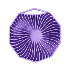 Zenidoo Ensemble de 2 éponges de douche modernes en silicone de qualité alimentaire, éponge exfoliante pour le corps, masseur, brosse de nettoyage, entièrement naturel - Product Image 1