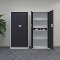 Armoire de classement en acier sécurisée avec empreinte digitale et mot de passe, 2 tiroirs, serrure à code, design moderne pour usage de bureau Dingshengnuo