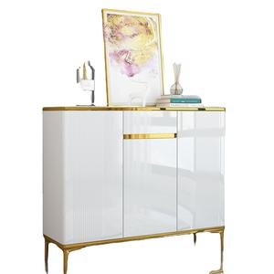 Meuble de salon en bois, buffet de luxe moderne, armoire à chaussures blanche - Product Image 1