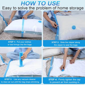 Sacchetti Sottovuoto di Grado Sicuro per Vestiti e Giocattoli per Bambini, Senza BPA, Inodori, Ermetici, Salvaspazio, per Uso in <span class=keywords><strong>Cameretta</strong></span> e <span class=keywords><strong>Armadio</strong></span> - Product Image 2