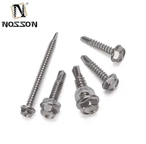 Wholesale Metal Stainless Steel Screws For Roof 5/16 M8 Galvanised Hex Head Self Drilling Roofing Screws With Rubber Washer