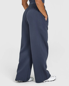 Cheap Price <b>Women</b> Wide Leg <b>Trouser</b> 100% Cotton Material Breathable Customised Logo Printing Solid <b>Loose</b> OEM Service - Product Image 6