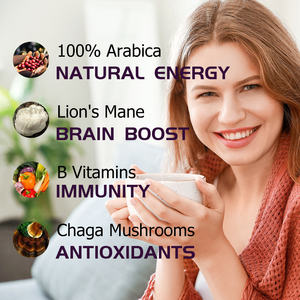 Café aux champignons de haute qualité au goût sucré, enrichi en vitamine B et MCT, pour stimuler la mémoire - Product Image 5