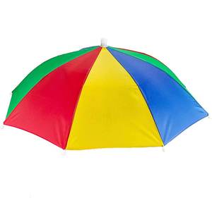 Chapeau <span class=keywords><strong>parapluie</strong></span> arc-en-ciel <span class=keywords><strong>avec</strong></span> logo personnalisé et <span class=keywords><strong>sangle</strong></span> de tête réglable pour les fans de sport, les festivals, les événements promotionnels - Product Image 2