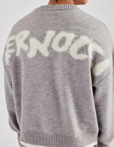 <span class=keywords><strong>Pull</strong></span> en tricot pour homme, design personnalisé avec logo, motif intarsia moelleux, streetwear, <span class=keywords><strong>pull</strong></span> tricoté pour homme - Product Image 5