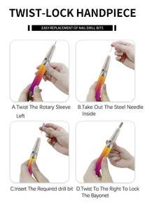 GRS 100% geri dönüşüm 2 1 tırnak matkap çivi için şarj edilebilir 35000 Rpmcordless dosya elektrikli tırnak törpüsü makinesi - Product Image 5