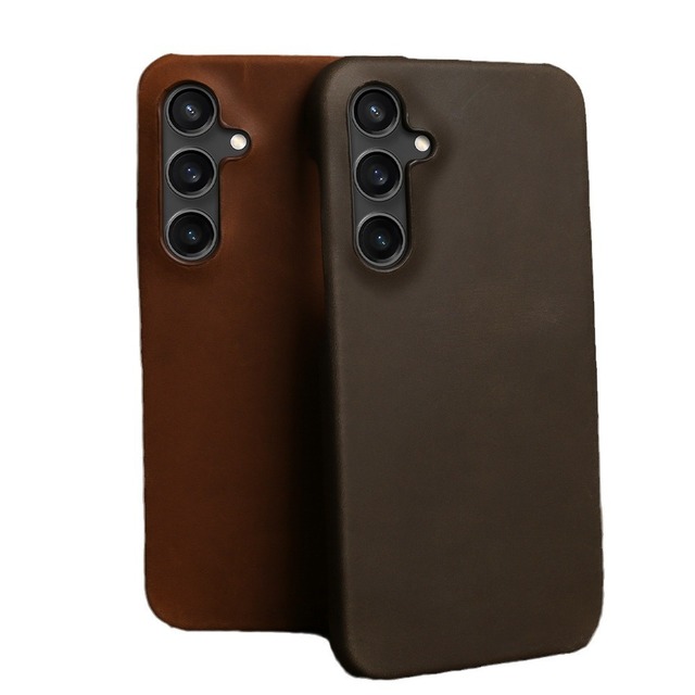 SUNNY Multi Color S23 Crazy Horse Genuine Leather Waterproof Shockproof Luxury Design 100% Fit for for Mobile Phone Case