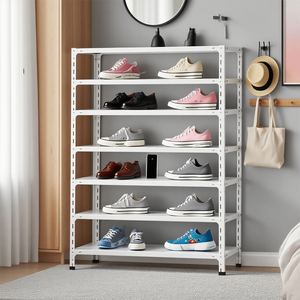 Bon marché Vente en gros Légers 50kg 4/5 Niveaux Commercial Vitrines Étagère en métal Cuisine Chaussures Garage Étagères de rangement Étagère <span class=keywords><strong>d</strong></span>'<span class=keywords><strong>angle</strong></span> - Product Image 6