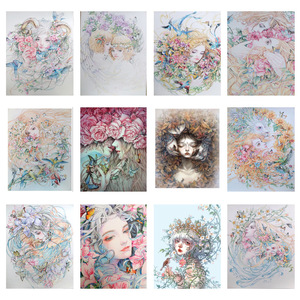 Cuadro de pintura por números para adultos con/sin marco, pintura hecha a mano DIY, Retrato, estilo de niña, decoración del hogar, manualidades fotográficas personalizadas - Product Image 2