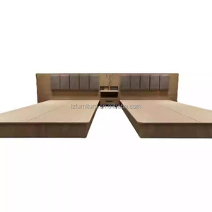 Budget-friendly Modern Hotel Bedroom Furniture Sets Single <b>Twin</b> Wooden <b>Bed</b> <b>Frame</b> With Headboard Nightstands Wardrobe & TV Stand - Product Image 3