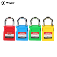 Cadenas de sécurité HiLink 25 mm à anse courte en acier, multicolore, haute résistance, antivol, avec clé pour usage industriel