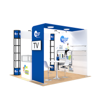 Stand d'exposition modulaire portable en aluminium pliable sans outil 10x10 pieds