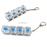 Porte-clés personnalisé en forme de touche de clavier, style capuchon de touche mécanique, en acrylique, vente en gros, cadeau promotionnel d'entreprise