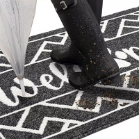 Tapis de bienvenue pour porte d'entrée, absorbant, pour chiens, lavable en machine, antidérapant