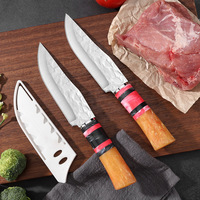 Couteau à viande à manche en acier inoxydable Portable forgé conception mongole pour le camping en plein air et l'usage domestique couteau à fruits tranchant