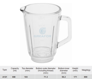 Glazen deksel voor blenderkan, verdikt, anti-kraak, voor huishoudelijke en commerciële voedselmixers - Product Image 3