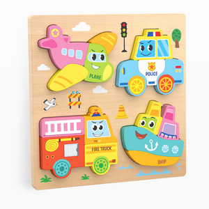 ตัวต่อไม้ 3 มิติ รูปสัตว์ ของเล่นเด็ก DIY ไดโนเสาร์ ยานพาหนะ การ์ตูน จิ๊กซอว์จับคู่ ฝึกทักษะการเรียนรู้ บล็อกเสริมพัฒนาการ - Product Image 4
