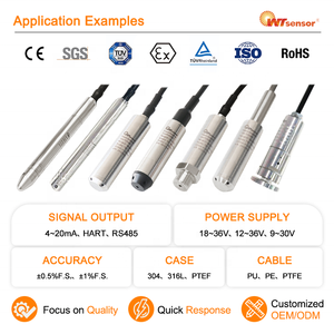WTsensor 4-20mA пьезометр, датчик уровня грунтовой воды - Product Image 4
